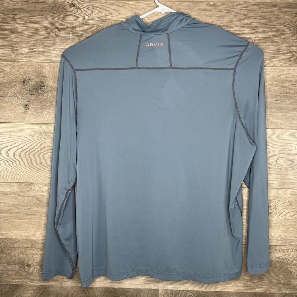 Orvis Dricast Quarter Zip Pullover Long Sleeve Shirt XX Large Gray/Green - Picture 7 of 7